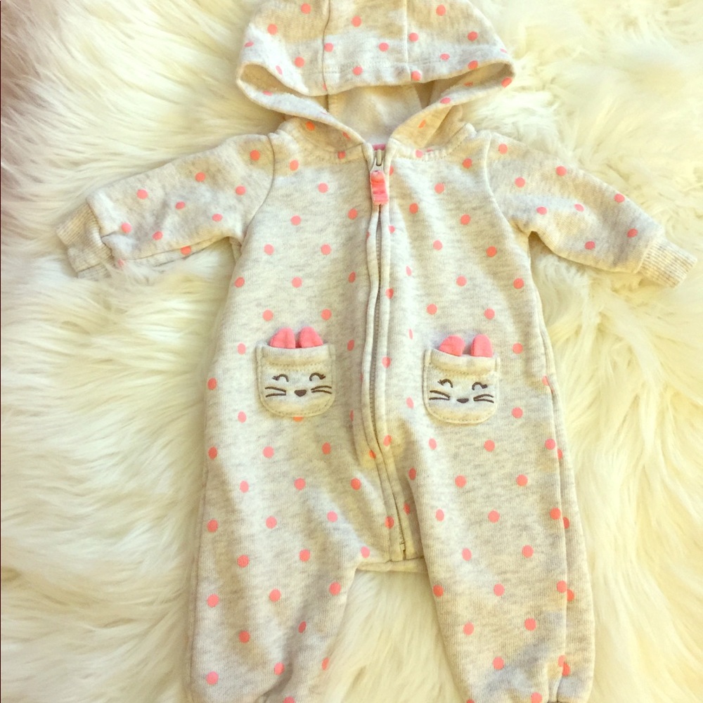New born polka dot  romper